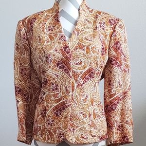 LINDA ALLARD ELLEN TRACY SILK BLAZER SIZE 16